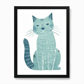 Tiffany Cat Clipart Illustration 1 Art Print