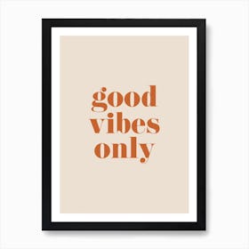 Good Vibes Only Boho Quote Wall Art Print