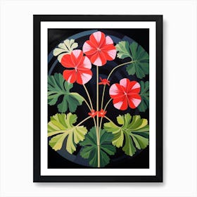 Geranium 3 Hilma Af Klint Inspired Flower Illustration Art Print