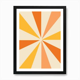 Orange Sunburst Art Print