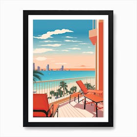 Cancun, Mexico, Graphic Illustration 3 Art Print