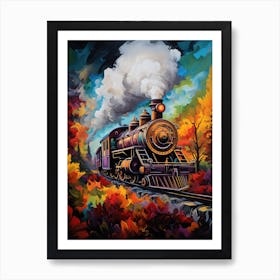 Train On The Tracks 1 Art Print