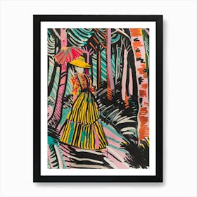 Woman In The Woods Art Print