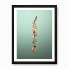 Gold Botanical Adenocarpus on Mint Green n.2768 Art Print