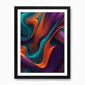 Waved Abstract Painting Art Print