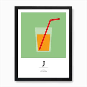 The Food Alphabet – J Art Print