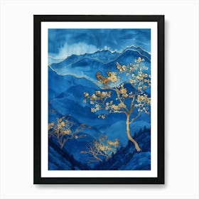 Chinese Golden Tree Art Print