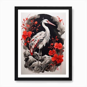 Chinese Crane Art Print