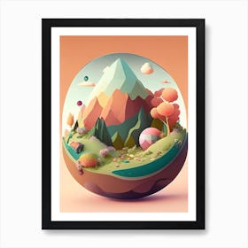 Terraforming Kawaii Kids Space Art Print