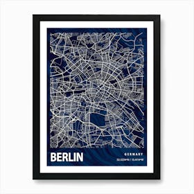 Berlin Crocus Marble Map Art Print