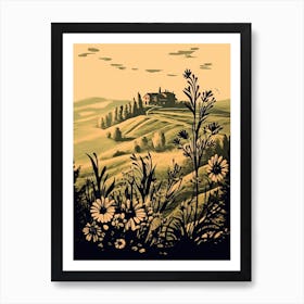 Tuscany, Flower Collage 0 Art Print