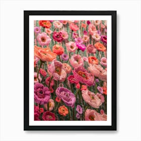 Poppies Knitted In Crochet 4 Art Print