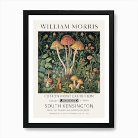 William Morris Mushrooms At Night Art Print