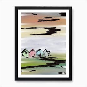 Houses In The Sky Art Print