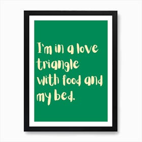 Love Triangle Green 2 Kitchen Typography Art Print