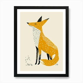 Yellow Coyote 4 Art Print