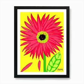 Pink Flower Art Art Print