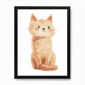 Laperm Cat Clipart Illustration 4 Art Print