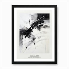 Timeless Reverie Abstract Black And White 12 Poster Art Print