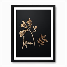 Gold Botanical Pistachio on Wrought Iron Black n.0477 Art Print