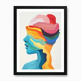 Abstract Of A Woman'S Head Art Print