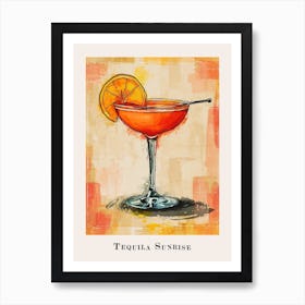 Tequila Sunrise Tile Poster Art Print