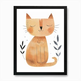 Cornish Rex Cat Clipart Illustration 3 Art Print