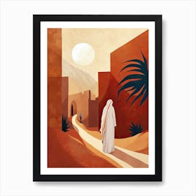 Jesus In The Desert, Middle East Art Print