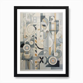 Whimsical Geometric Shapes Abstract 3 Art Print