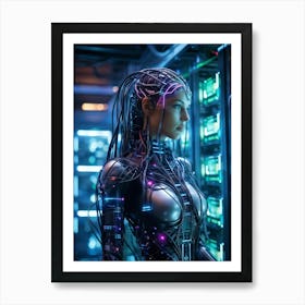 Cybernetic Brain Connectivity Seamlessly Connecting Human Intellect With Ai And Robotics Neural Syn 2 1 Art Print