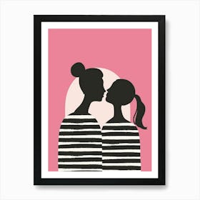 Two Women Kissing 30 Art Print