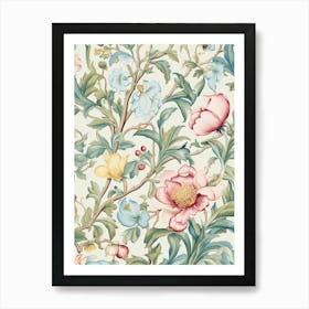 Floral Wallpaper 385 Art Print