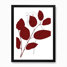 Red Foliage Art Print