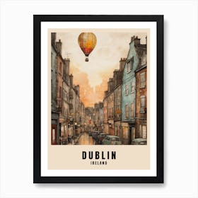 Dublin City Ireland Travel Poster (5) Art Print