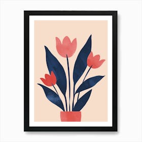 Tulips In A Pot Art Print