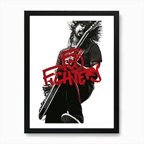 Dave Grohl Foo Fighters 10 Art Print