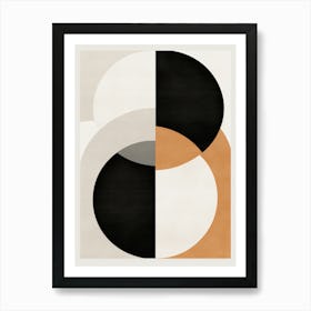 Odyssey In Beige Geometry Art Print