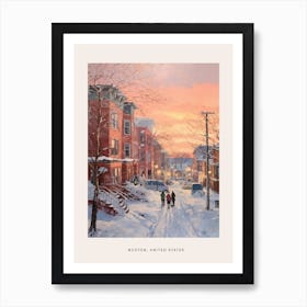Dreamy Winter Painting Poster Boston Usa 3 Art Print