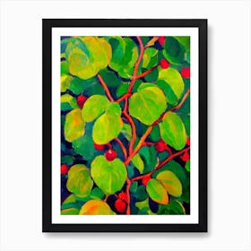 Salal Berry 2 Fruit Vibrant Matisse Inspired Painting Fruit Art Print