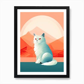 Cat With Red Eyes Art Print