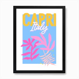 Travel Poster Capri (Blue) 1 Art Print