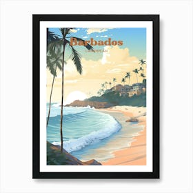 Barbados Caribbean Island Modern Travel Art Illustration Art Print