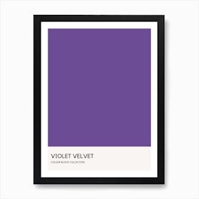 Violet Velvet Colour Block Poster Art Print