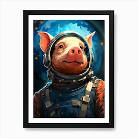 Pig In Space Art Print