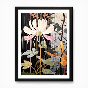 Flower Illustration Honeysuckle 4 Art Print