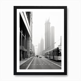 Shenzhen, China, Black And White Old Photo 2 Art Print