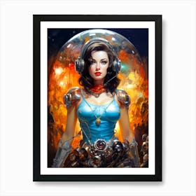 Steampunk Girl Art Print