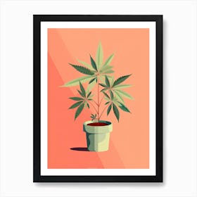 Potted Marijuana, cannabis seria Art Print