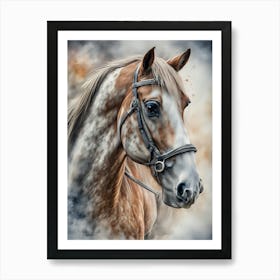 Horse Portrait - Ai Art Print
