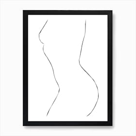 Minimal Nude Drawing Art Print